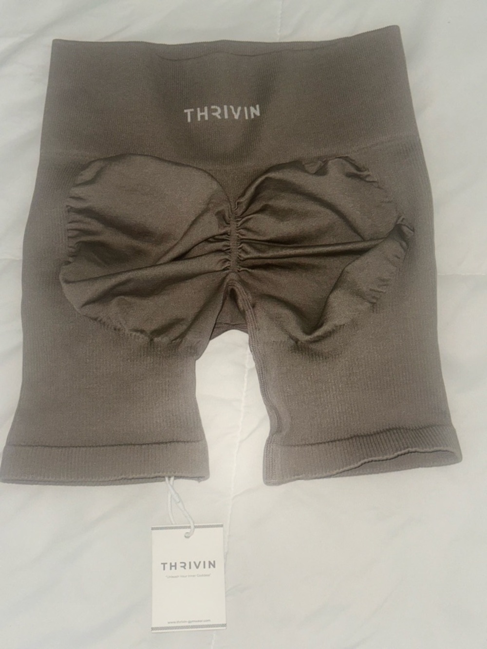 THRIVIN- Women's High-Waist Brown Shaping Shorts!! The ultimate BBL effect